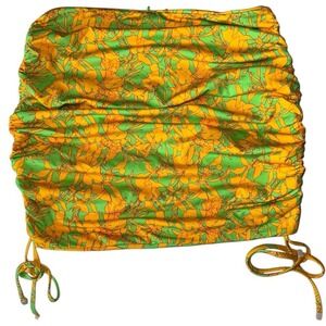 ALOE ALOE Haleiwa Skirt Size S Ruched Floral Beach Vintage NWT